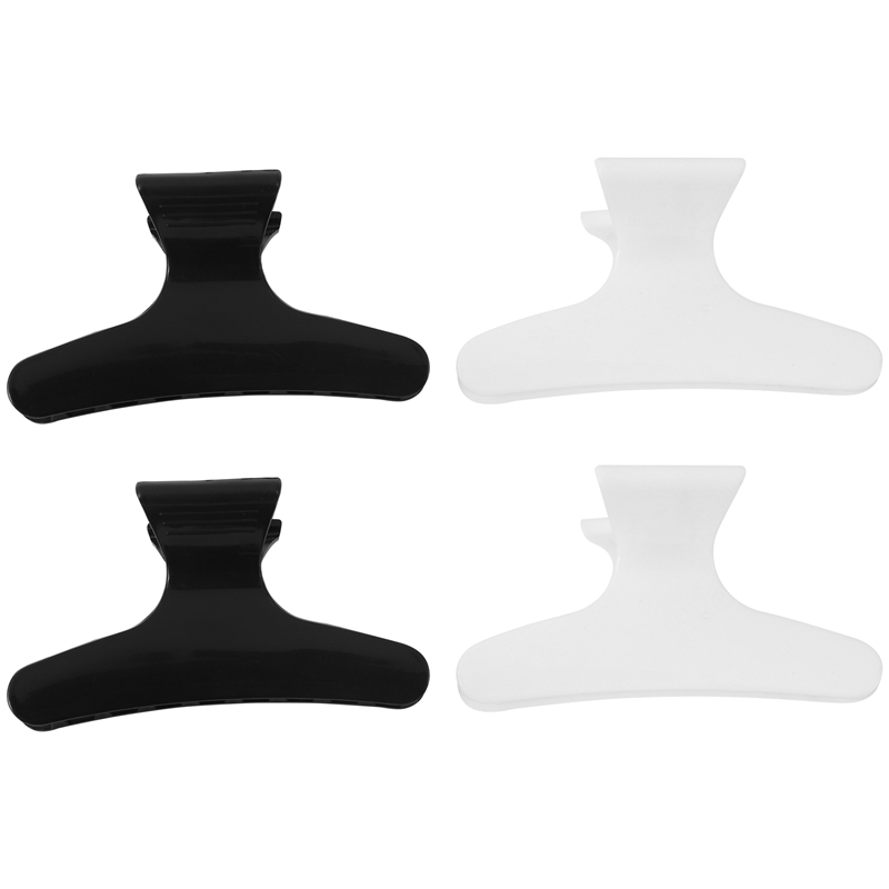 4PCS Black White Hairdressers  - Hair Clips 评论和价格