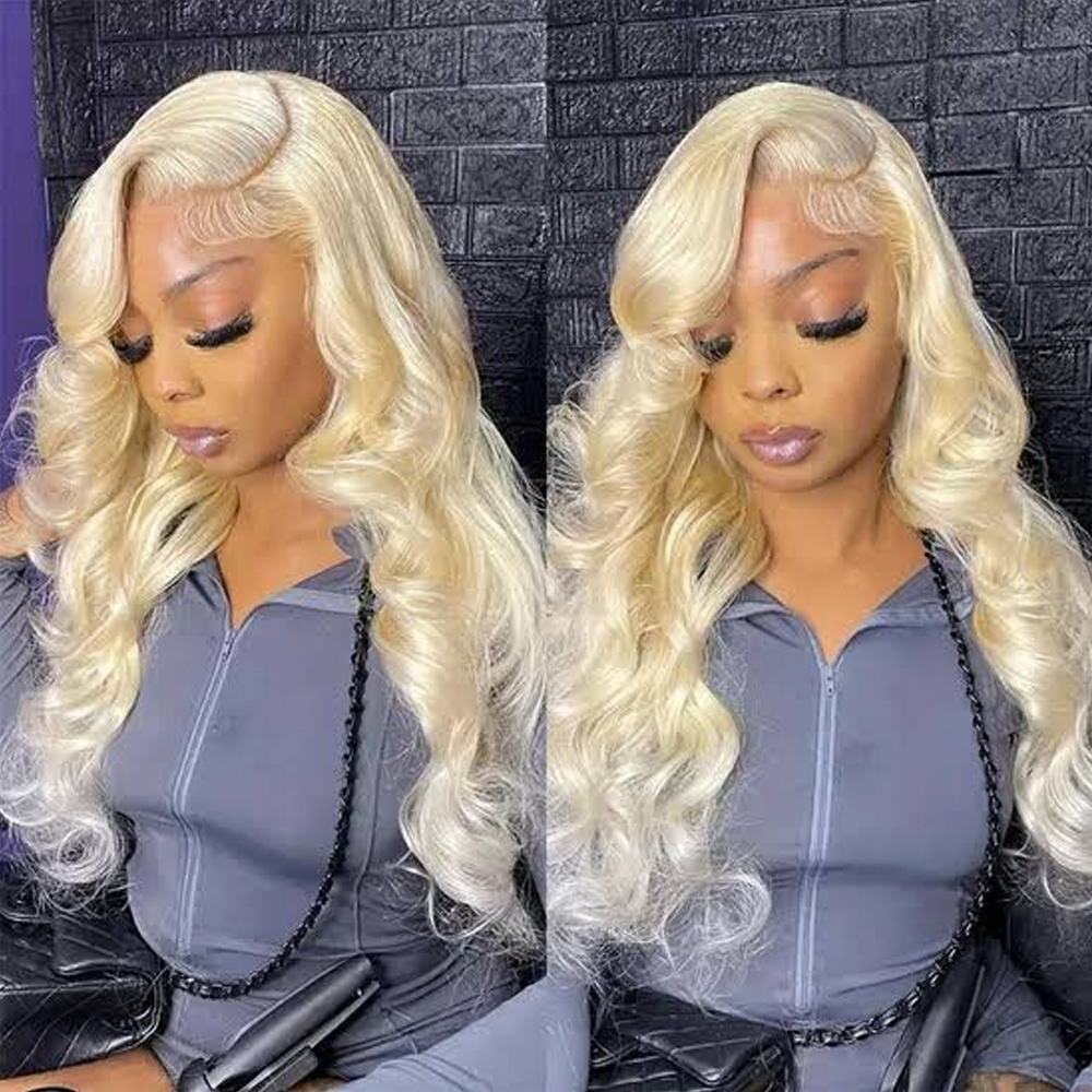 613 Honey Blonde Color 13x6 Tr - 613 Blonde Body Wave Lace Front Wig 评论和价格