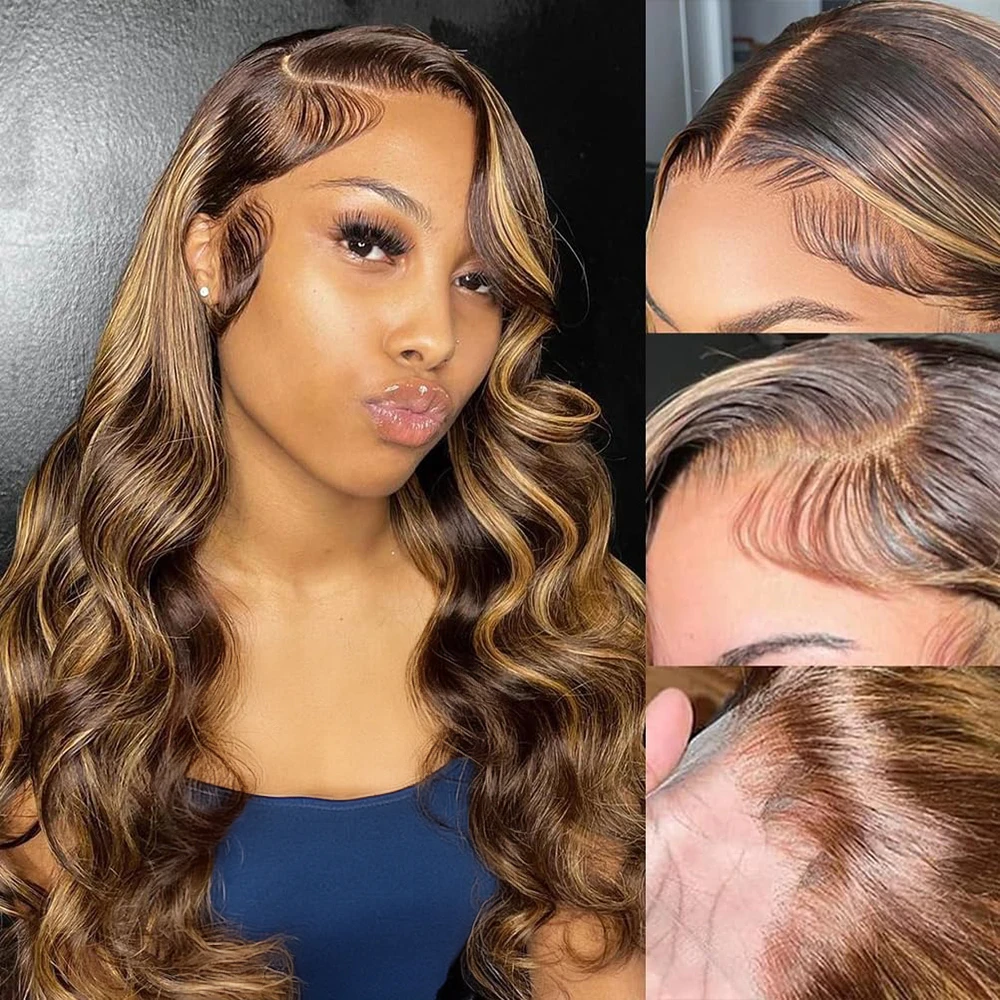 HD Highlight 46 Inch 13x4 Body - Lace Front Wigs 评论和价格