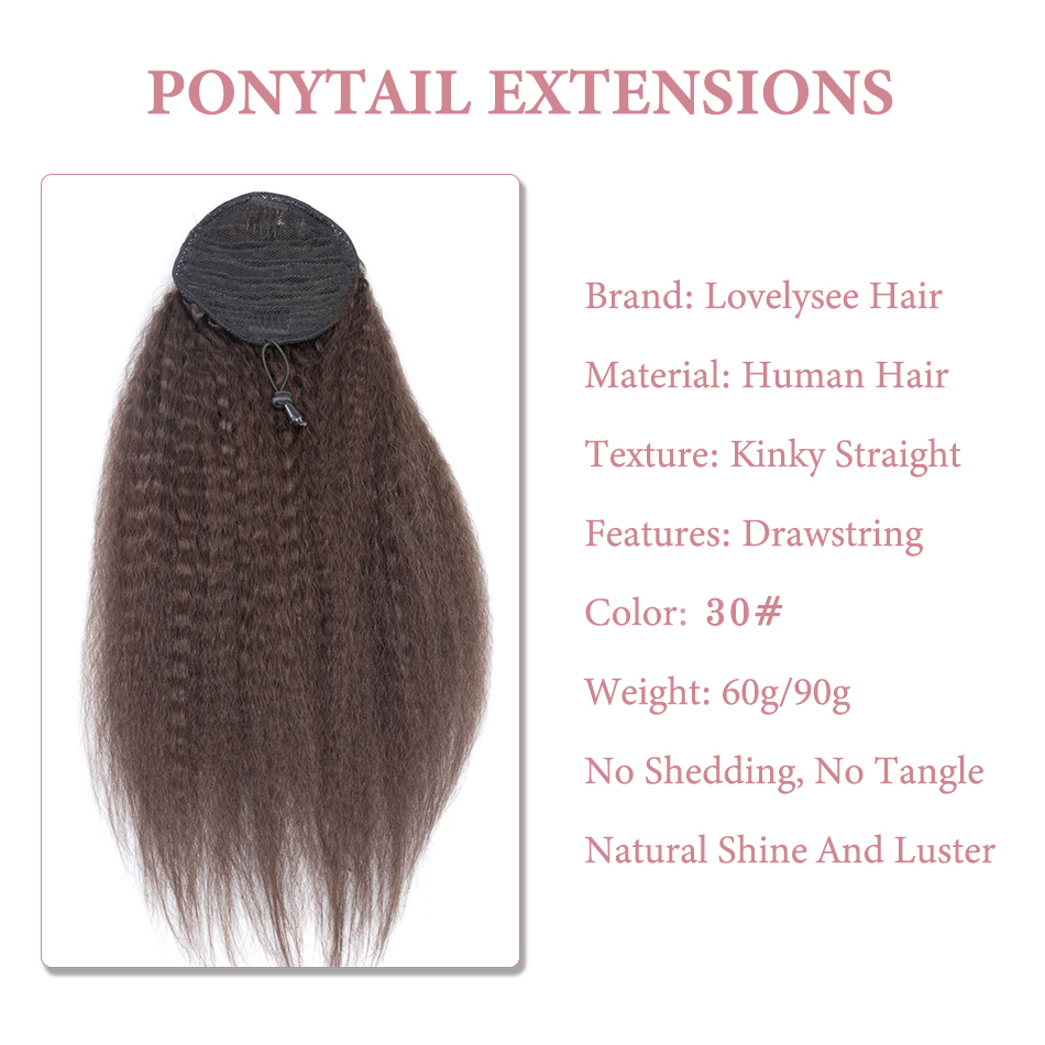 Ponytail Human Hair Wrap Aroun - Seamless Clip In Hair Extensions Human Hair 评论和价格