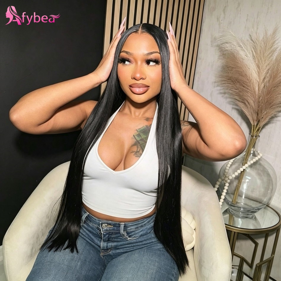 Straight Human Hair Wigs Gluel - Hd Lace Frontal Wig Human Hair Pre Plucked 评论和价格