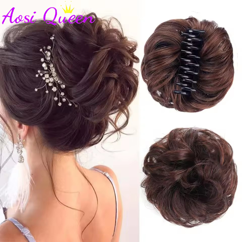 AOSIQUEE Synthetic Chignon Mes - Claw Clip Messy Bun Hair Piece 评论和价格