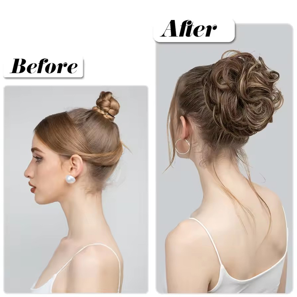 AOSIQUEE Synthetic Chignon Mes - Claw Clip Messy Bun Hair Piece 评论和价格