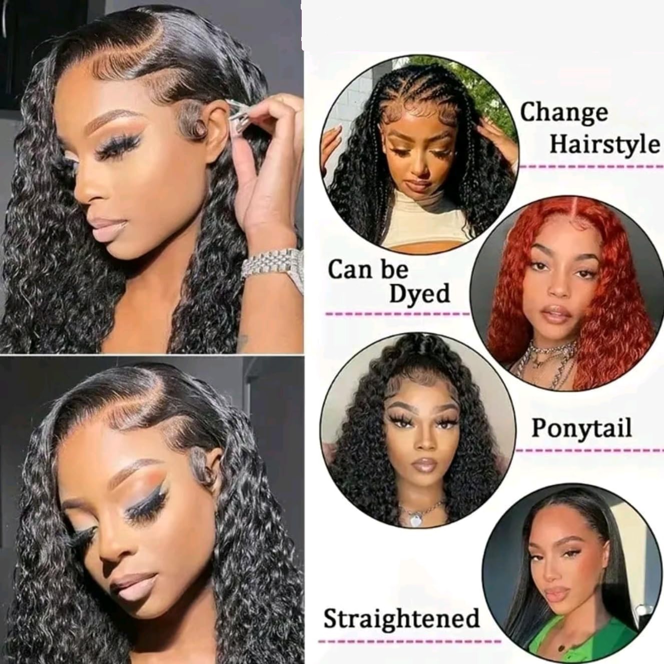 200 Density 13x4 13x6 HD Trans - Human Hair Wigs 评论和价格