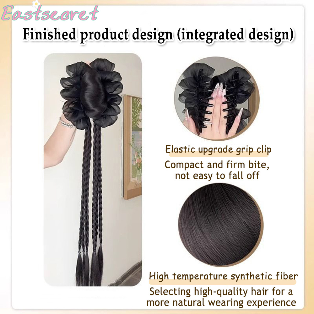 Black Bow Half-tie Hair Claw C - Claw Clip Messy Bun Hair Piece 评论和价格