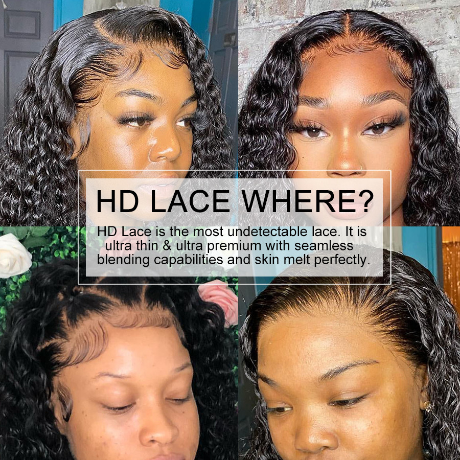 Ultra Fitted 250% Curly Wigs H - Hd Lace Frontal Wig Human Hair Pre Plucked 评论和价格