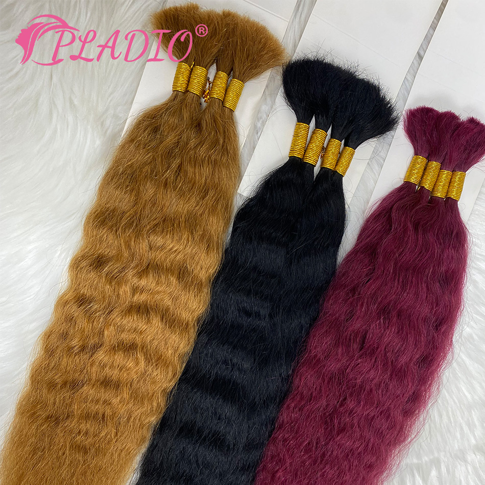 100G Wet and Wavy Bulk Hair Ex - Water Wave Bulk Human Hair For Braiding 评论和价格