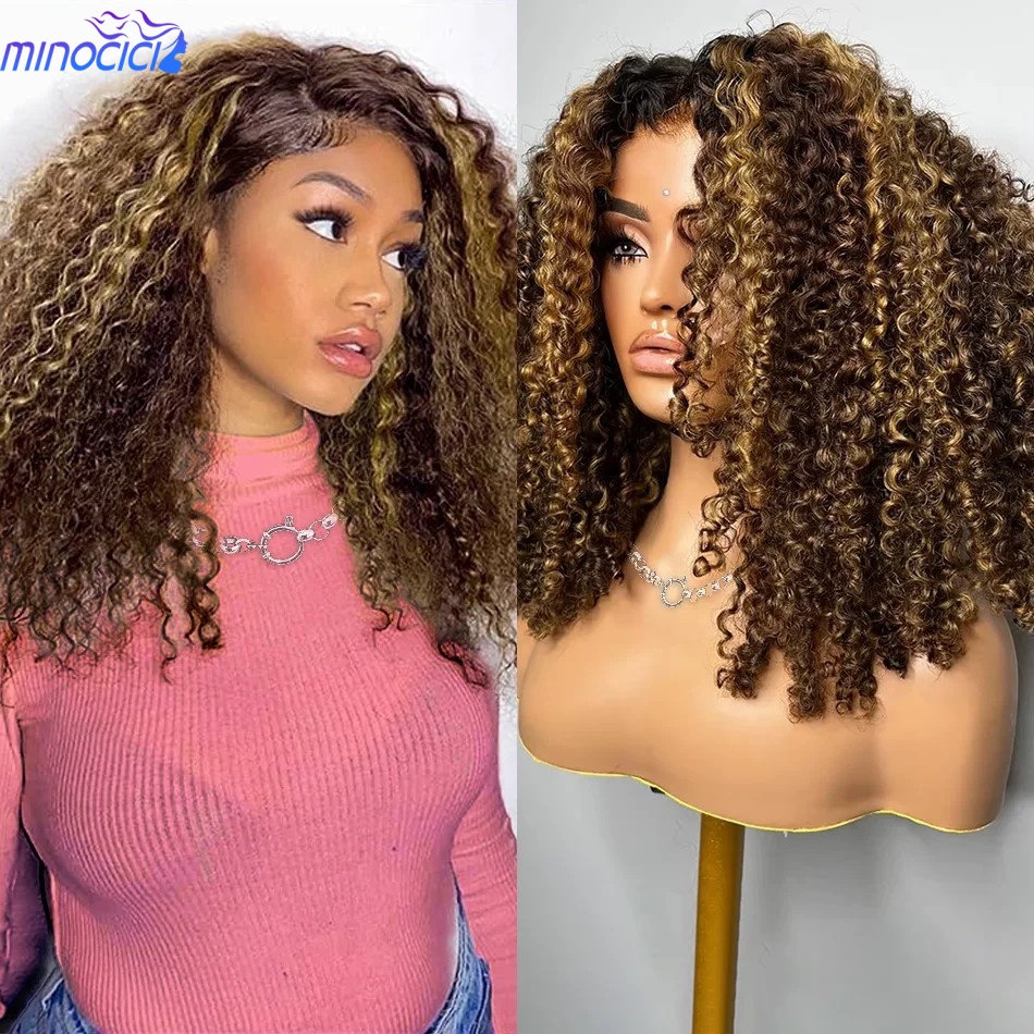 P4/27 Highlight Curly Short Bo - Glueless Wear And Go Human Hair Wig 评论和价格