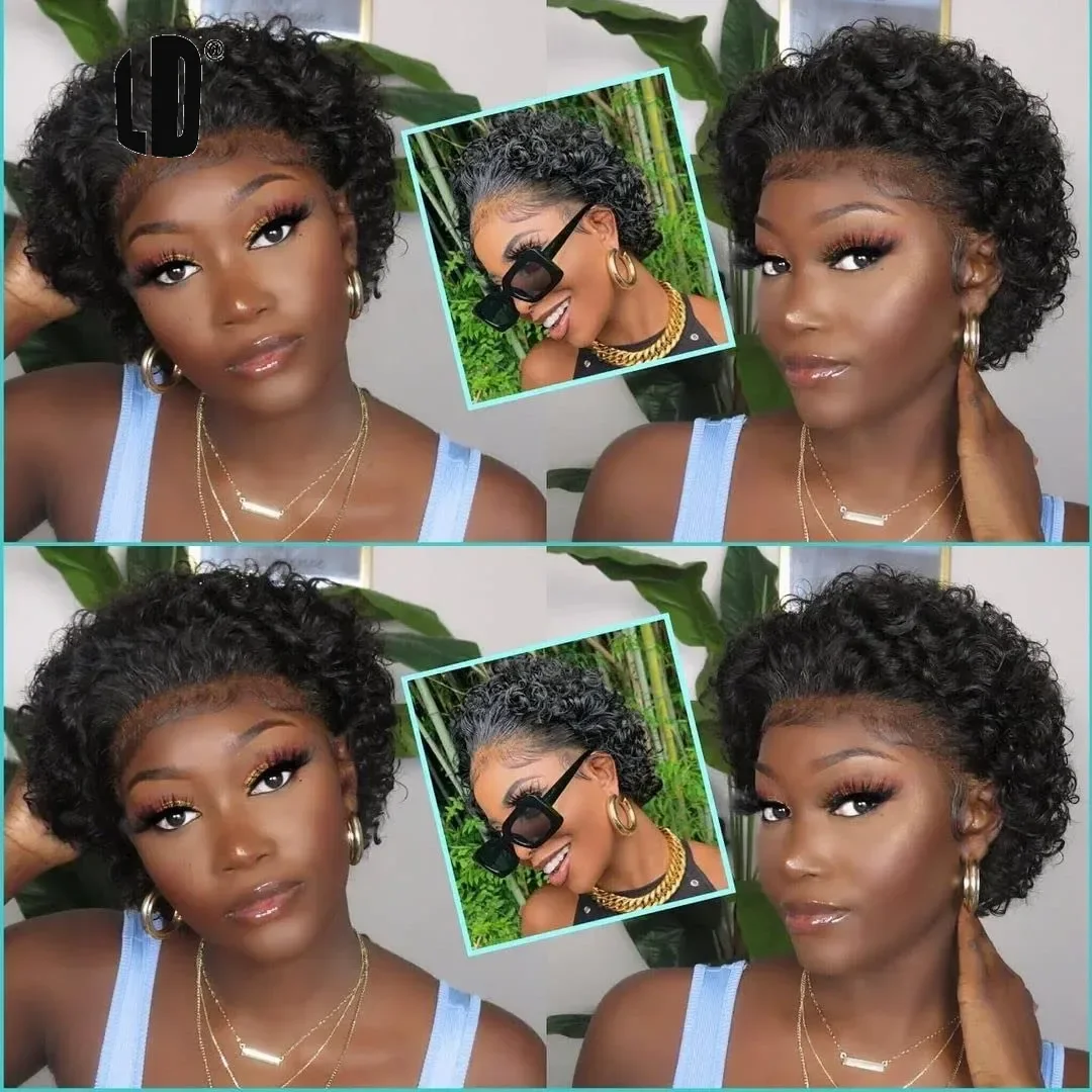 Pixie Cut Wig 99J Color Lace W - Short Pixie Cut Wig Human Hair Cheap 评论和价格