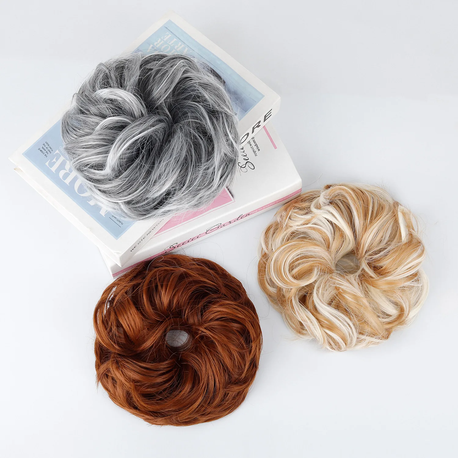 Elegant Curly Wave Messy Bun H - Claw Clip Messy Bun Hair Piece 评论和价格