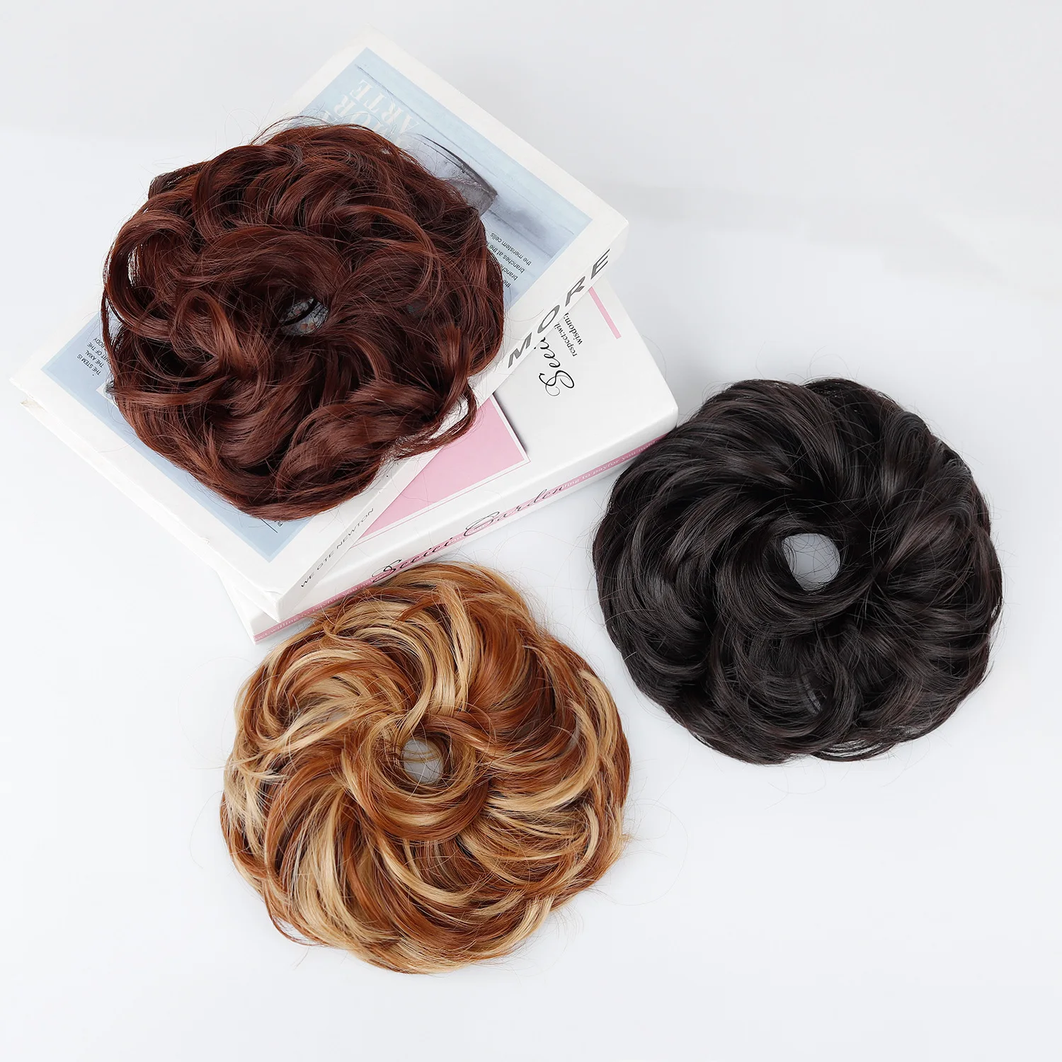 Elegant Curly Wave Messy Bun H - Claw Clip Messy Bun Hair Piece 评论和价格