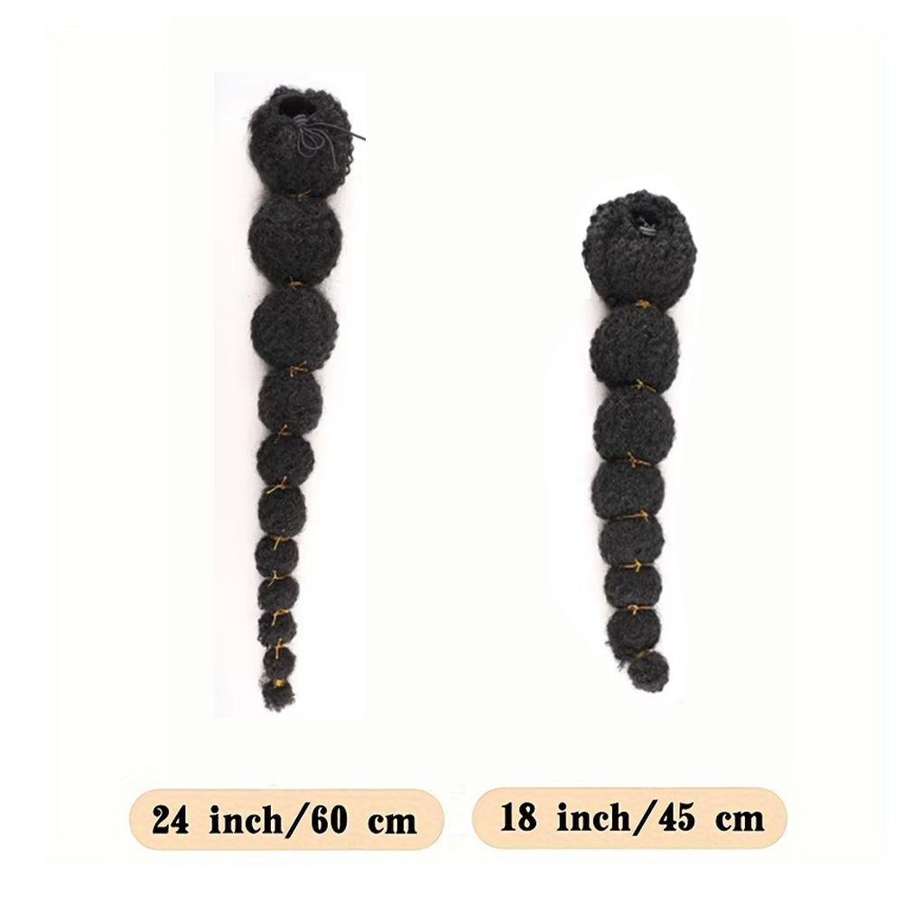Kinky Afro Puff Ponytail Exten - Drawstring Afro Curly Puff Ponytail 评论和价格