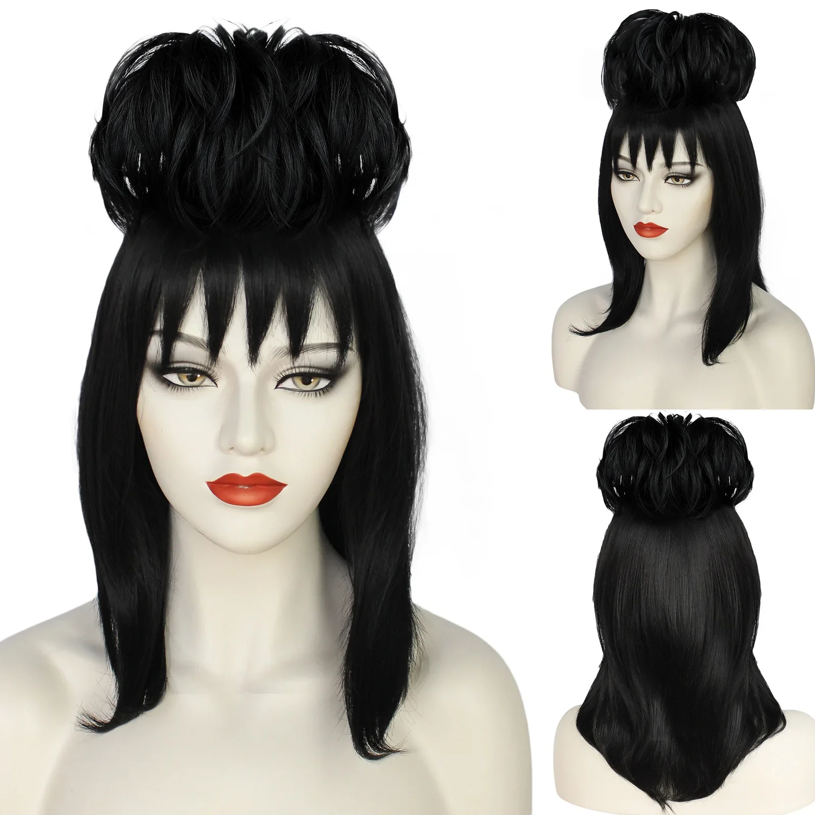Lydia Deetz Cosplay Wig Bride  - Synthetic Braided Wigs For Black Women 评论和价格