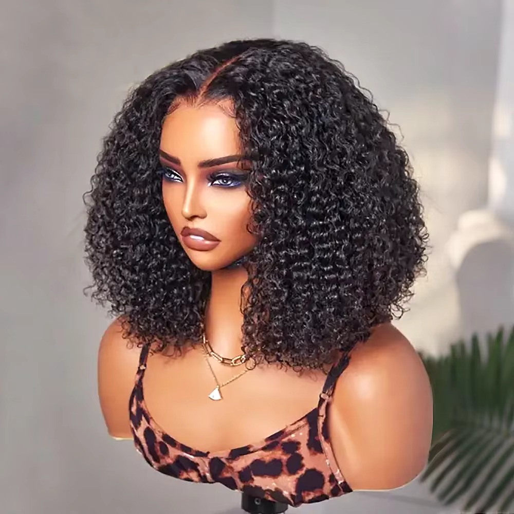 8-16 Inch Bob Curly Human Hair - Glueless Wear And Go Human Hair Wig 评论和价格