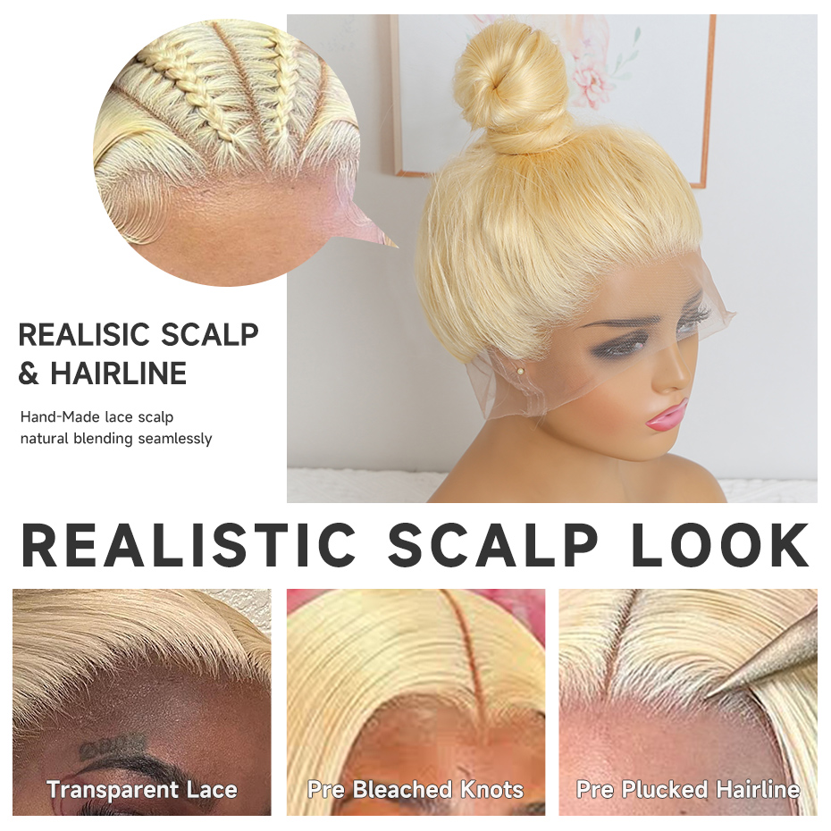 40 42 Inch 360 Full Lace Wig B - Hd Lace Frontal Wig Human Hair Pre Plucked 评论和价格