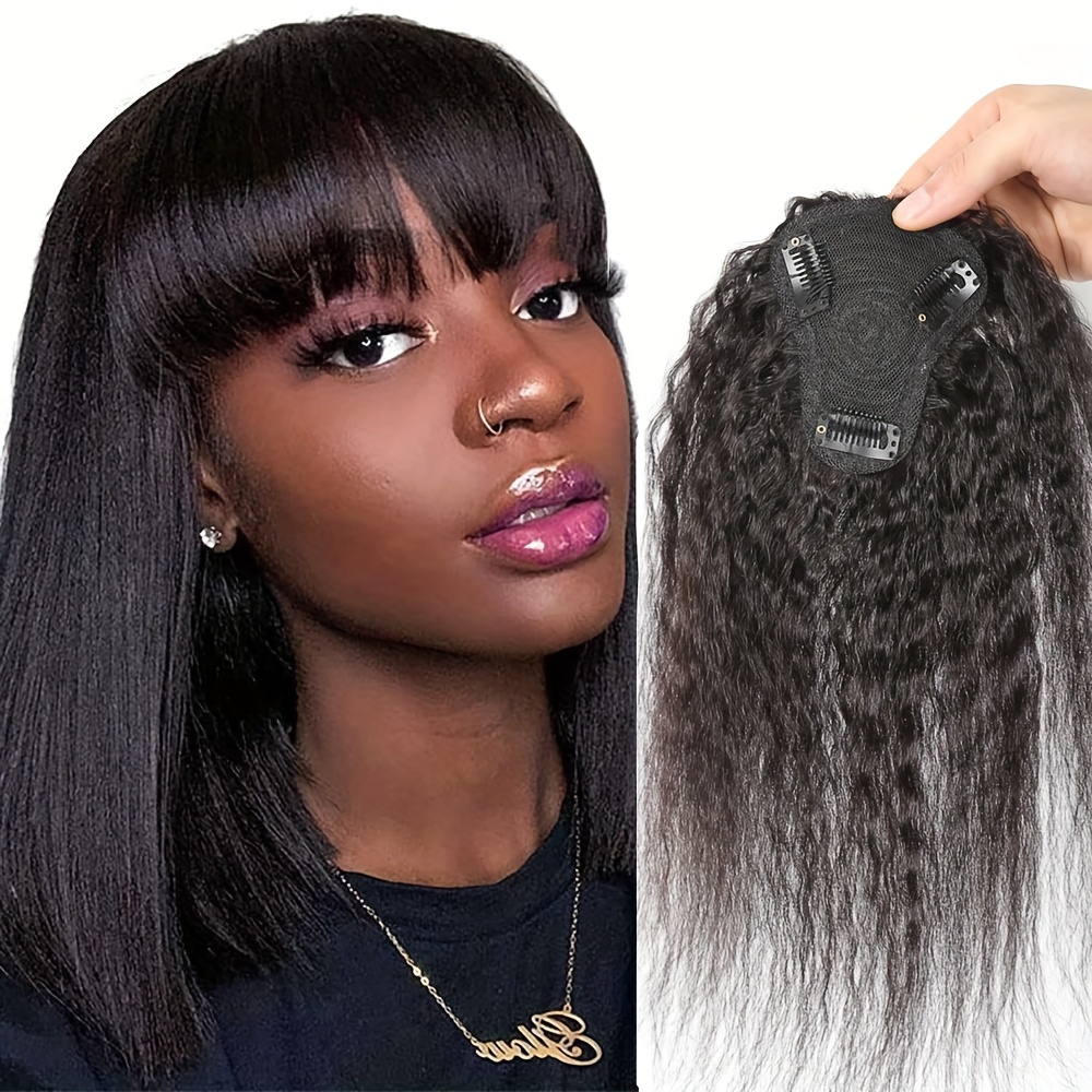Kinky Straight Topper Hair wit - Hair Clips 评论和价格