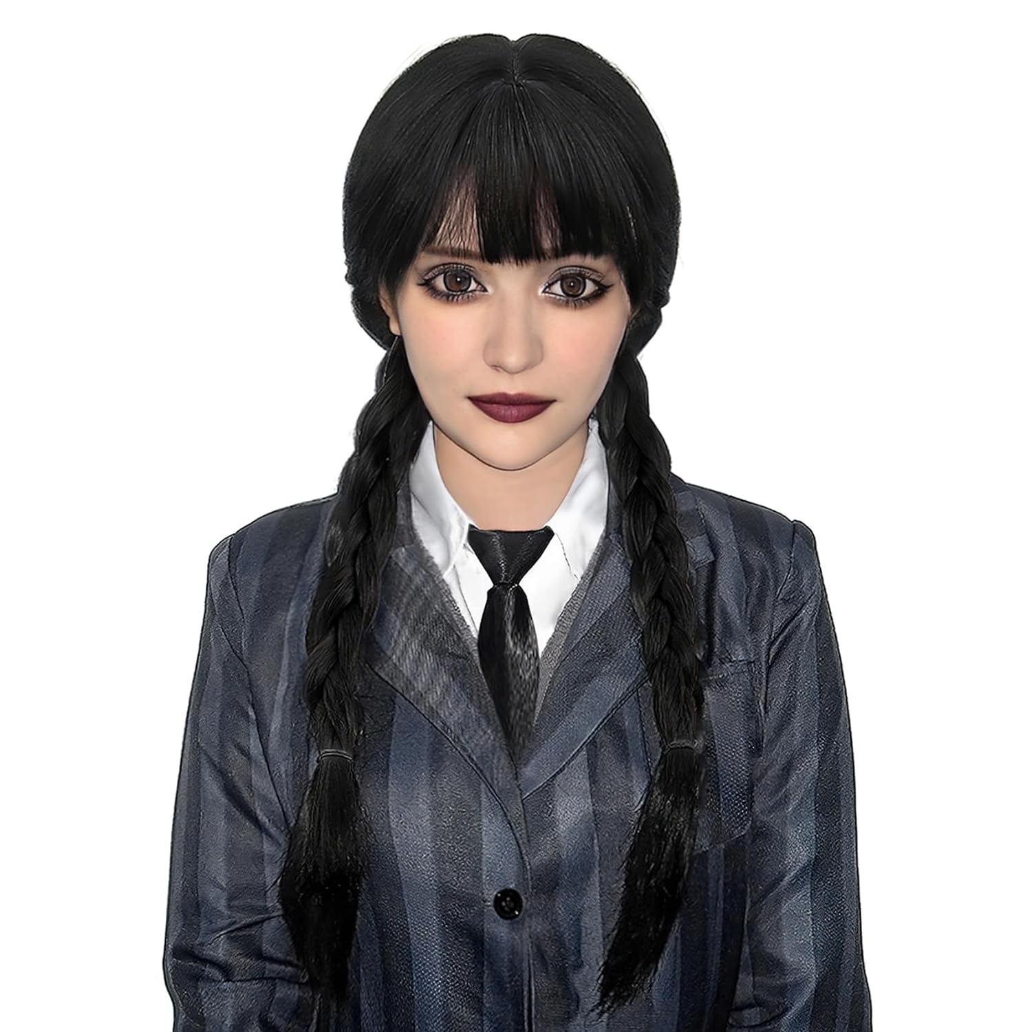 Long Black Braided Wig Widnesd - Synthetic Braided Wigs For Black Women 评论和价格