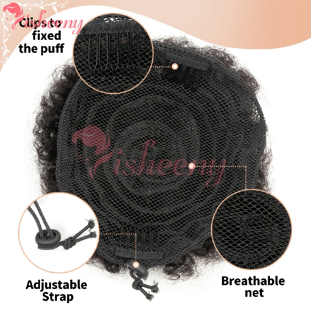 Isheeny Kinky Curly Afro Puff  - Drawstring Afro Curly Puff Ponytail 评论和价格
