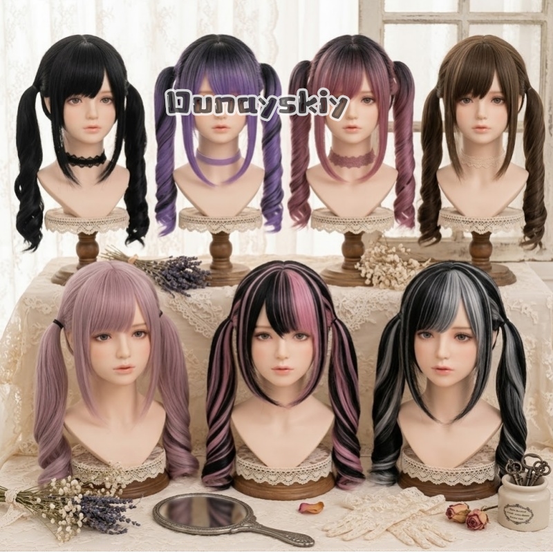Cosplay Jirai Kei  Halloween P - Synthetic Braided Wigs For Black Women 评论和价格