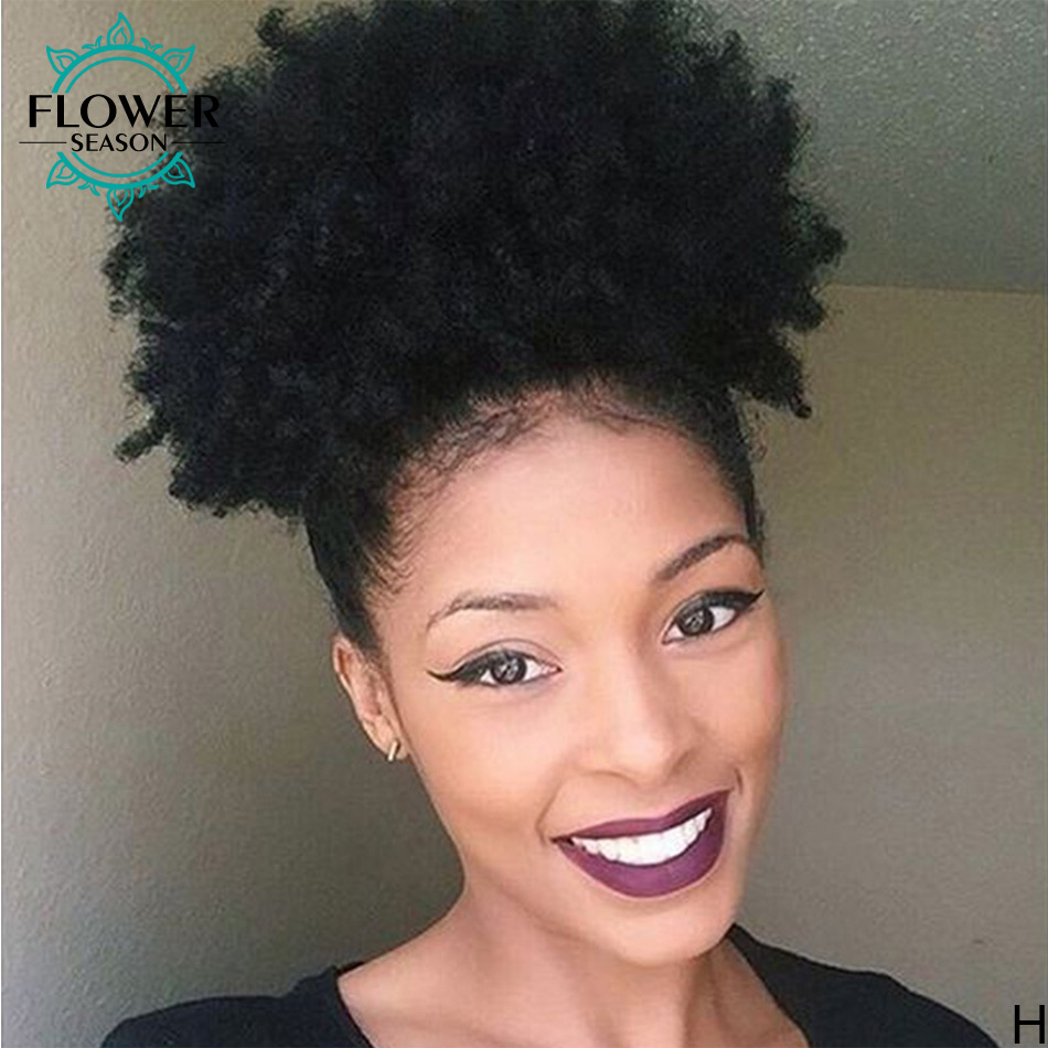 Afro Kinky Curly Drawstring Po - Seamless Clip In Hair Extensions Human Hair 评论和价格