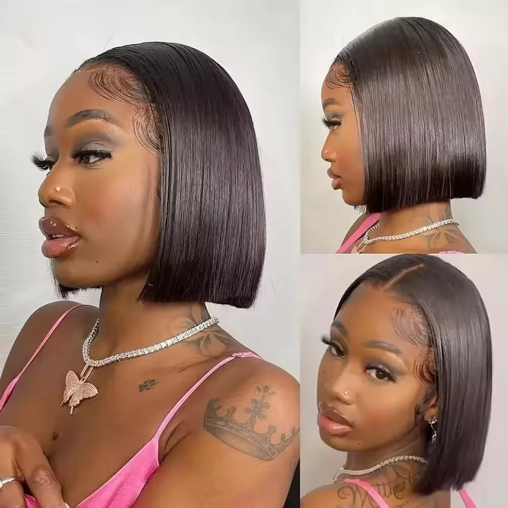 250 Density Straight 13x4 Lace - Pre Parted 13X4 Lace Front Bob Wig 评论和价格