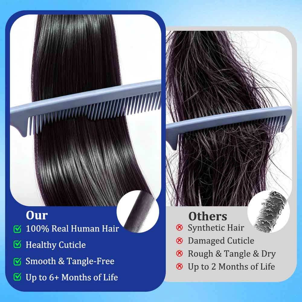 63Pcs/3Pack Tape in Hair Exten - Invisible Tape In Extensions Real Hair 评论和价格